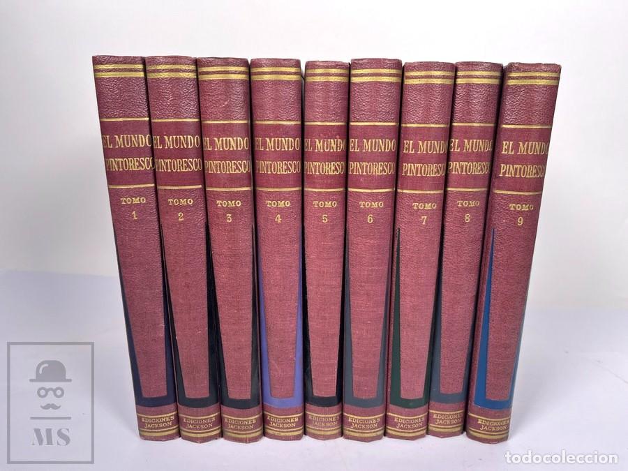 Libros de segunda mano: Colecci&oacute;n de 9 Libros - El Mundo Pintoresco - Ediciones Jackson - A&ntilde;o 1962 - Completo