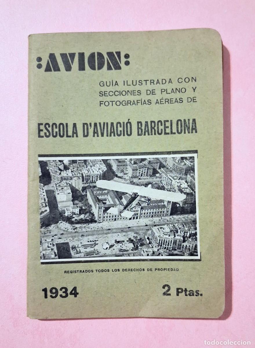 Libros de segunda mano: Avion gu&iacute;a ilustrada fotografias a&eacute;reas de Barcelona