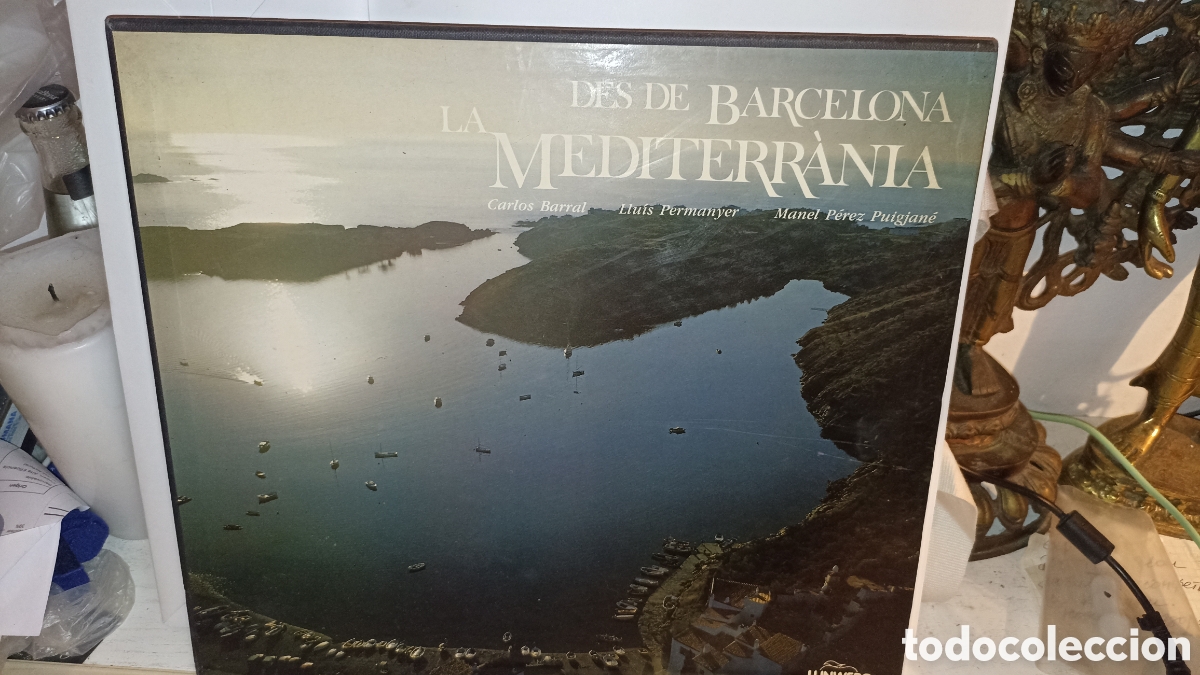 Libros de segunda mano: Libro de Arte &rdquo;La Mediterr&agrave;nia des de Barcelona&rdquo; - Lunwerg (Con Funda Original)