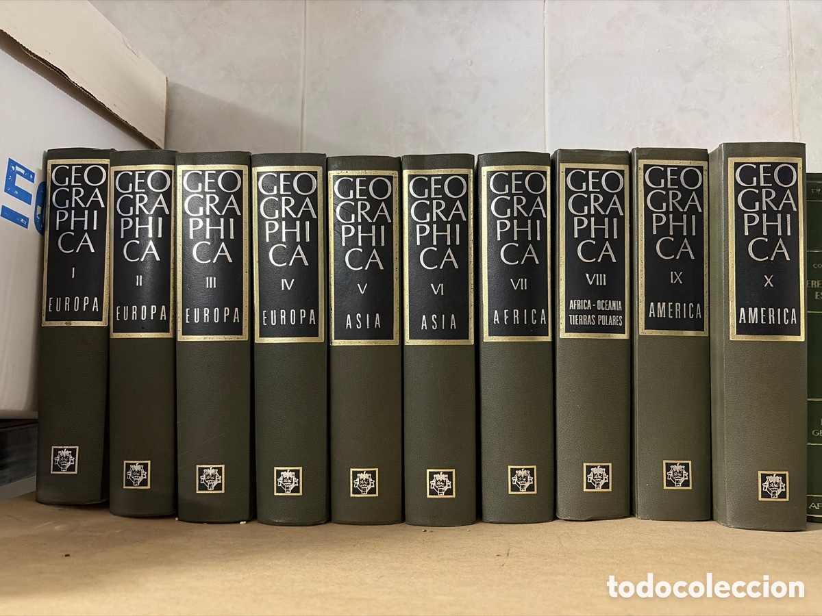 Libros de segunda mano: Blas110D Geographica,10 tomos, 1978, plaza y janes, Europa, Am&eacute;rica, Asia, &Aacute;frica, Ocean&iacute;a, polos