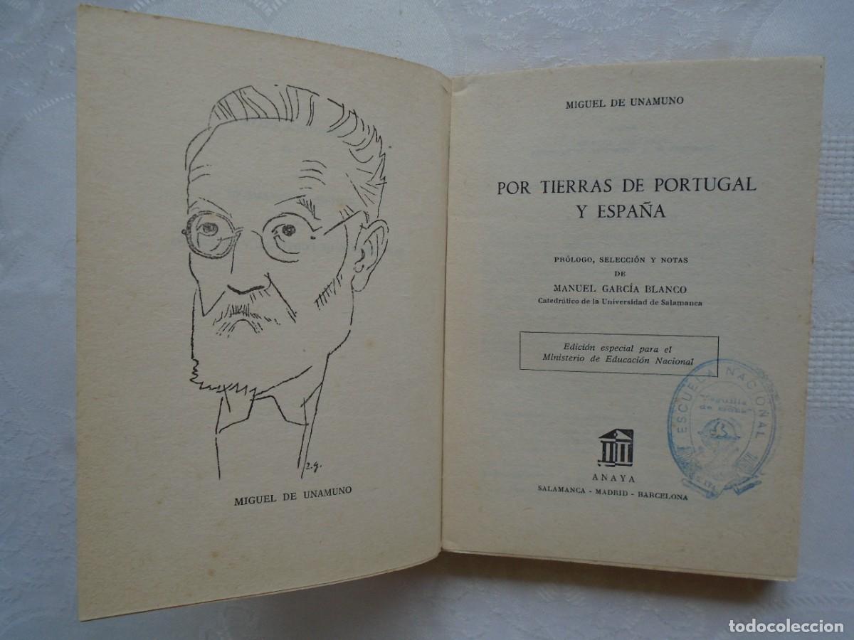 Libros de segunda mano: MIGUEL DE UNAMUNO. POR TIERRAS DE PORTUGAL Y ESPA&Ntilde;A. 1965.