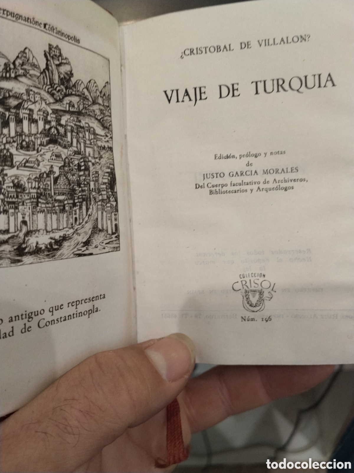 Libros de segunda mano: Crist&oacute;bal de Villal&oacute;n. Viaje drTurqu&iacute;a