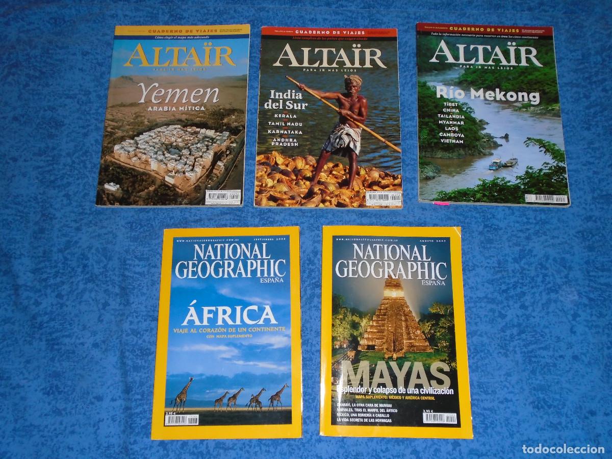 Livres d'occasion: LOTE 5 GUIAS LIBROS REVISTAS GEOGRAFIA Y VIAJES ALTAIR NATIONAL GEOGRAPHIC AFRICA ASIA MEXICO OFERTA
