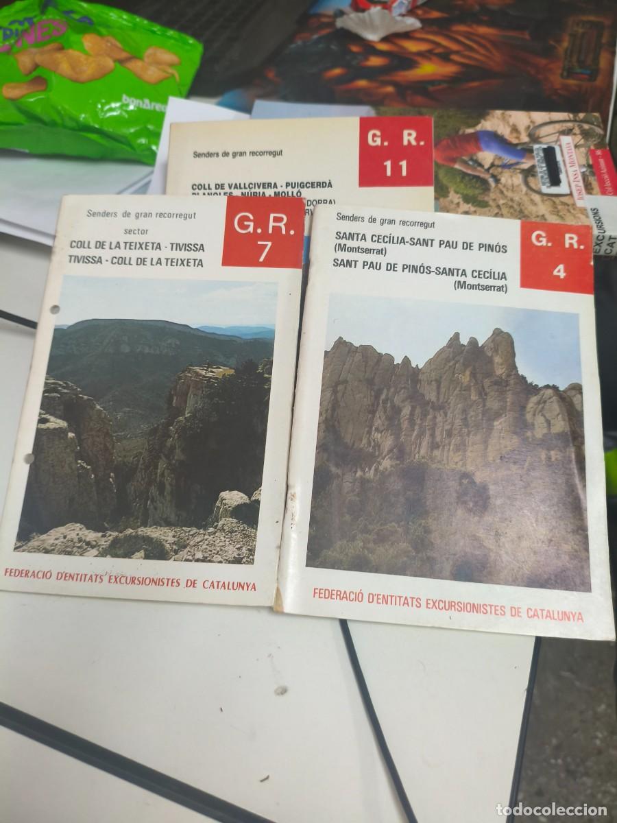 Libros de segunda mano: 3 llibres Senders gran recorregut Montserrat Teixeta Tivissa N&uacute;ria Sant Pau Pin&oacute;s