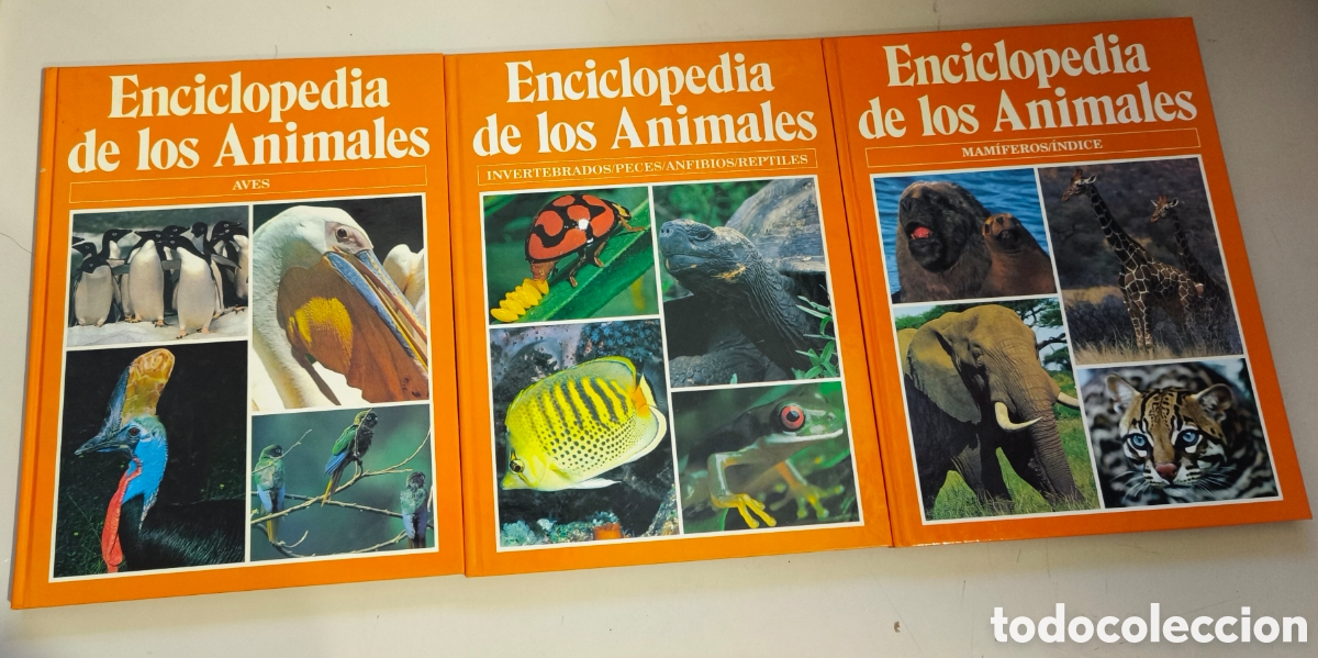 Libros de segunda mano: colecci&oacute;n de tres tomos de la &rdquo;Enciclopedia de los Animales&rdquo;,