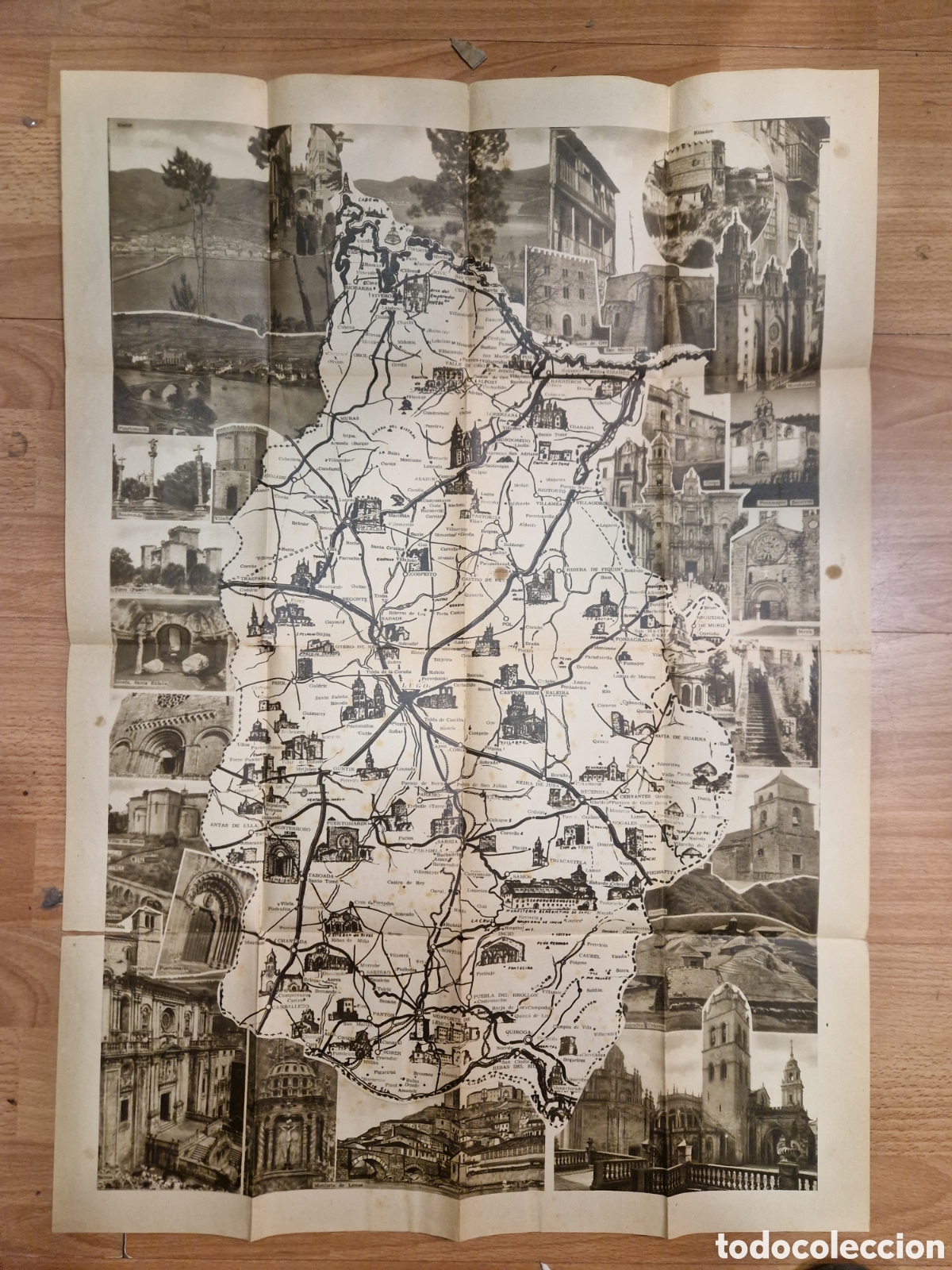 Libros de segunda mano: MAPA-gu&iacute;a monumental de Lugo - Foto 1