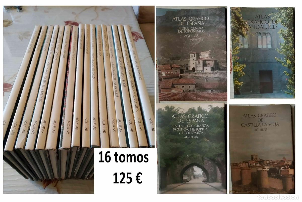 Libros de segunda mano: ATLAS GRAFICO DE LAS REGIONES Y DE ESPA&Ntilde;A - 16 vol&uacute;menes (30 x 20 cm.)