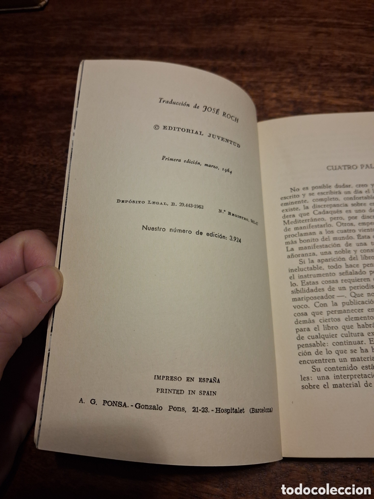 Libros de segunda mano: Cadaqu&eacute;s, Jos&eacute; Pla (primera edici&oacute;n) - Foto 2
