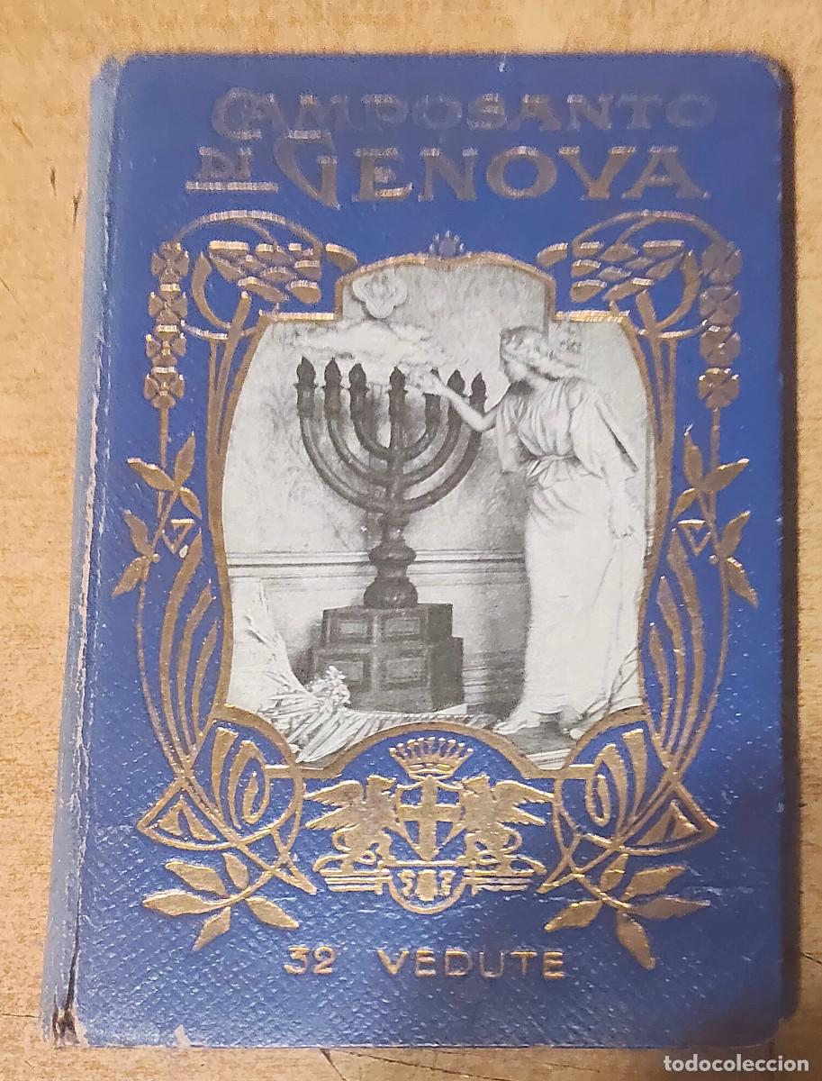 Libros de segunda mano: carpeta de recuerdos tur&iacute;sticos antiguo titulado &laquo;Camposanto di Genova - 32 Vedute