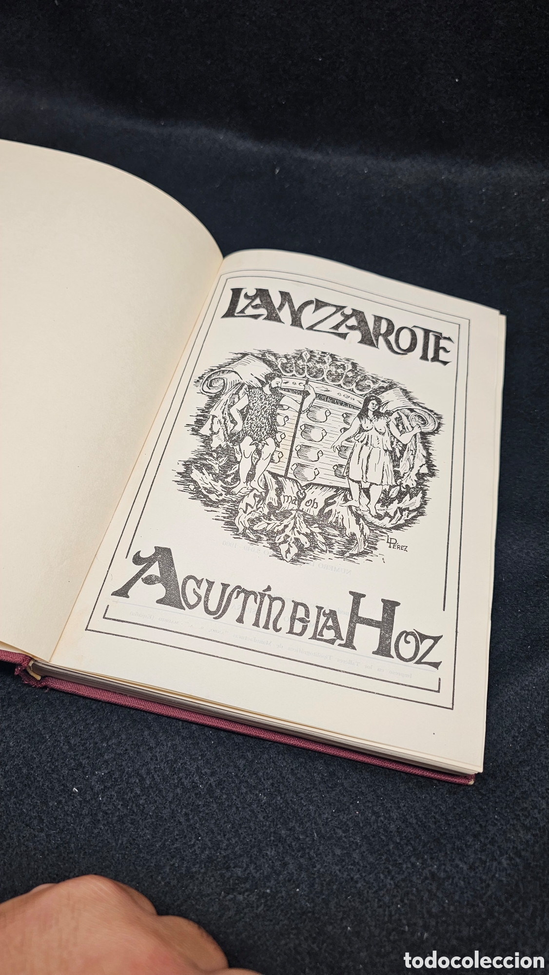 Libros de segunda mano: Libro con ilustraciones de fotos de Lanzarote del escritor e historiador canario Agust&iacute;n de la Hoz.