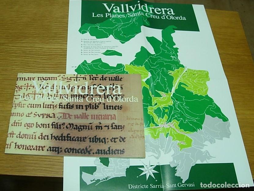 Libros de segunda mano: Libro Folleto VALLVIDRERA LES PLANES SANTA CREU D'OLORDA en Catal&aacute;n + Mapa