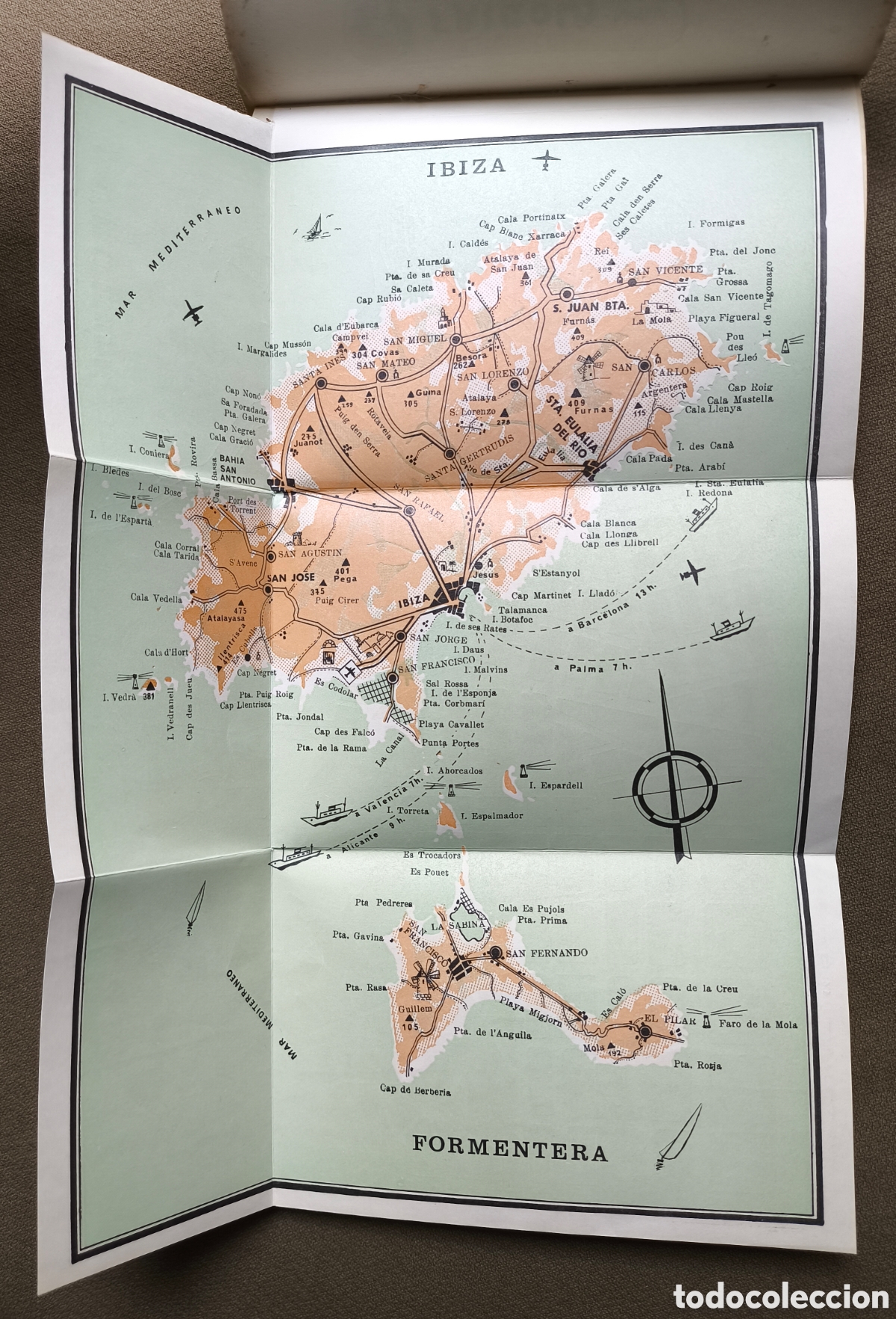 Libros de segunda mano: EIVISSA I FORMENTERA GU&Iacute;A + PLANOS 1967