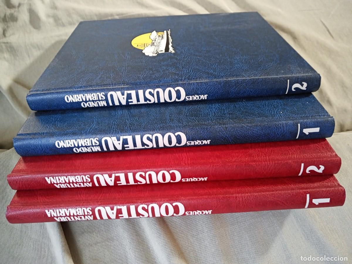 Libros de segunda mano: JACQUES COUSTEAU AVENTURA SUBMARINA 1 Y 2 + MUNDO SUBMARINO 1 Y 2