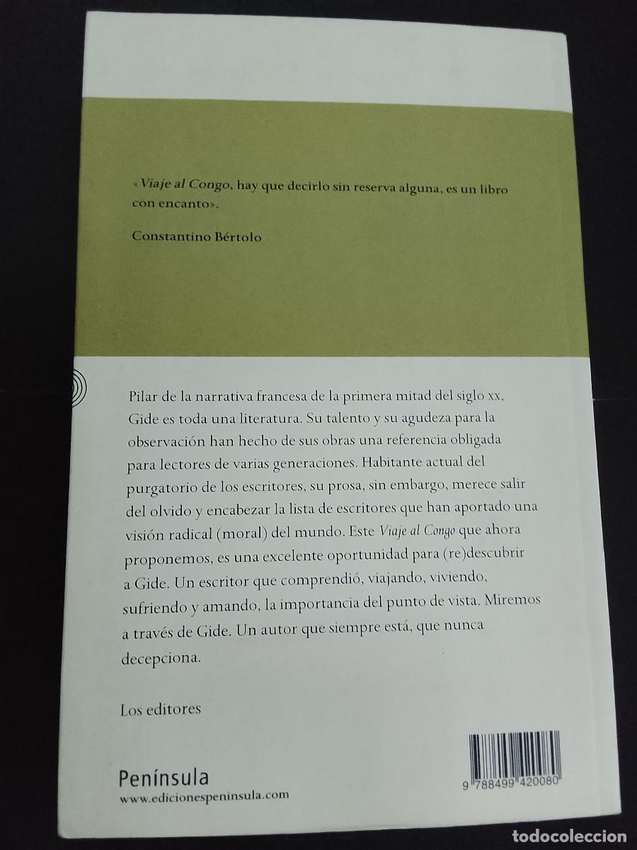Libros de segunda mano: Andr&eacute; Gide: Viaje al Congo (Ediciones Pen&iacute;nsula. 2010) - Foto 2