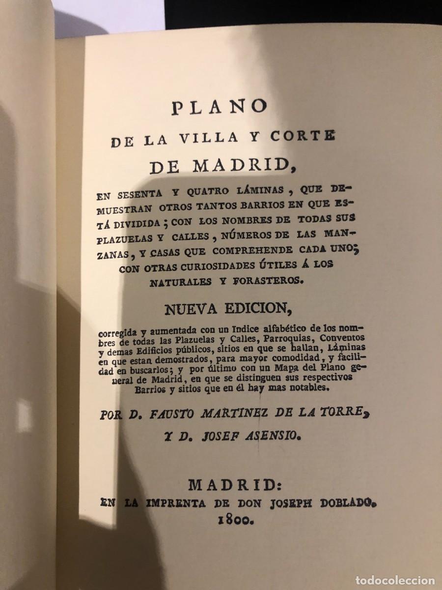Libri di seconda mano: Plano de la Villa y Corte de Madrid - Imprenta de D. Joseph Doblado, 1800 - Facsimil