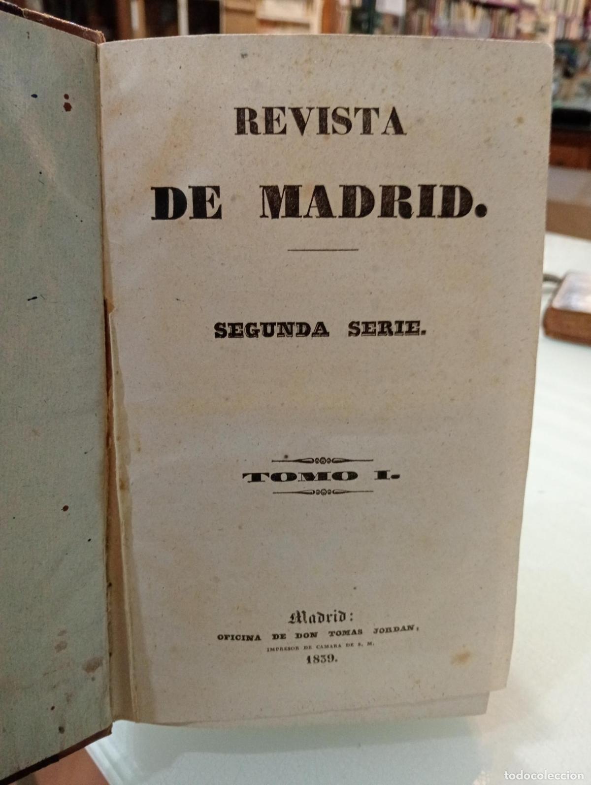 Livros em segunda m&atilde;o: Revista de Madrid. Segunda serie. Tomo I -