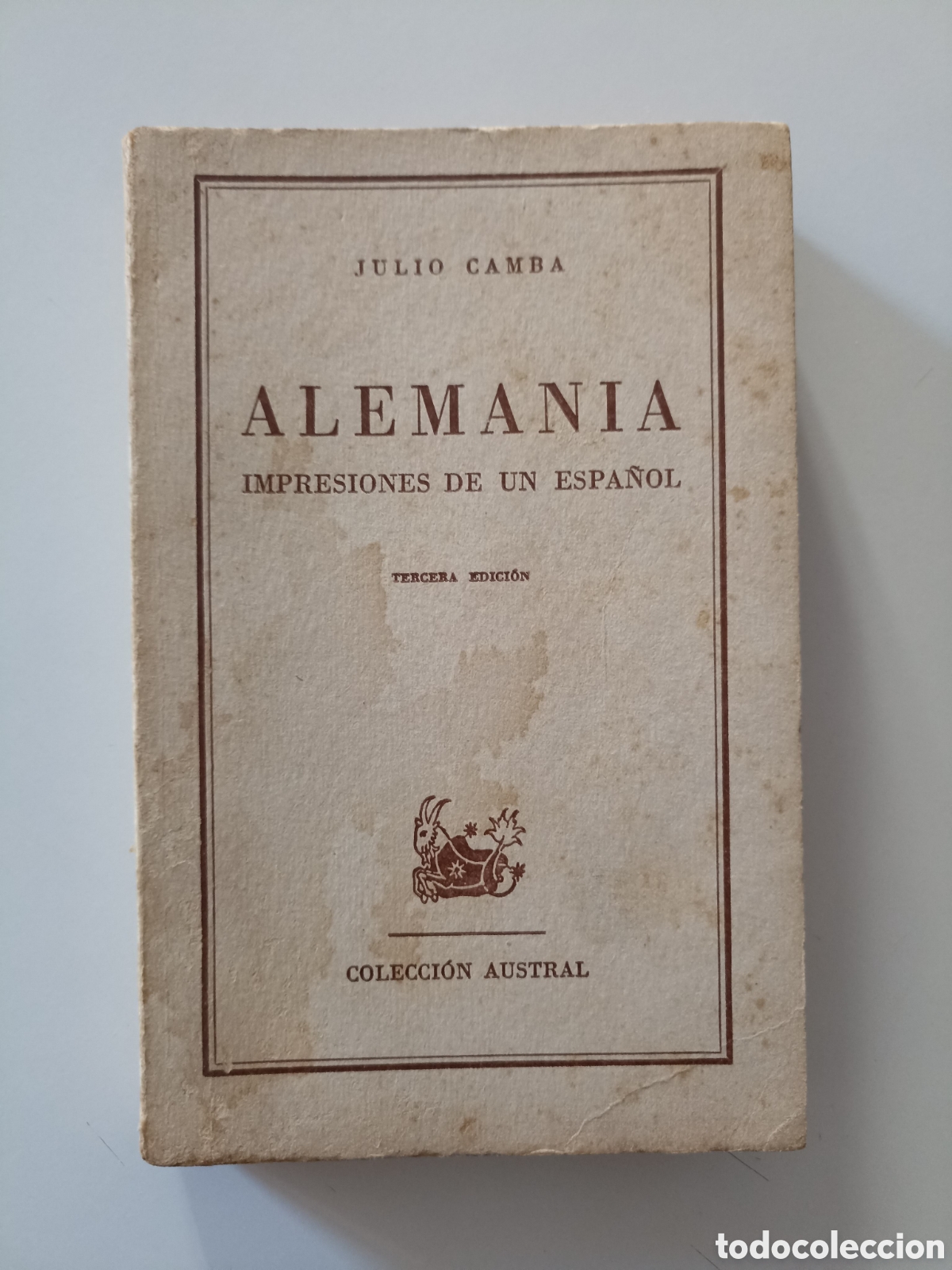 Libros de segunda mano: Julio Camba - Alemania (Espasa-Calpe, Austral, 1960)