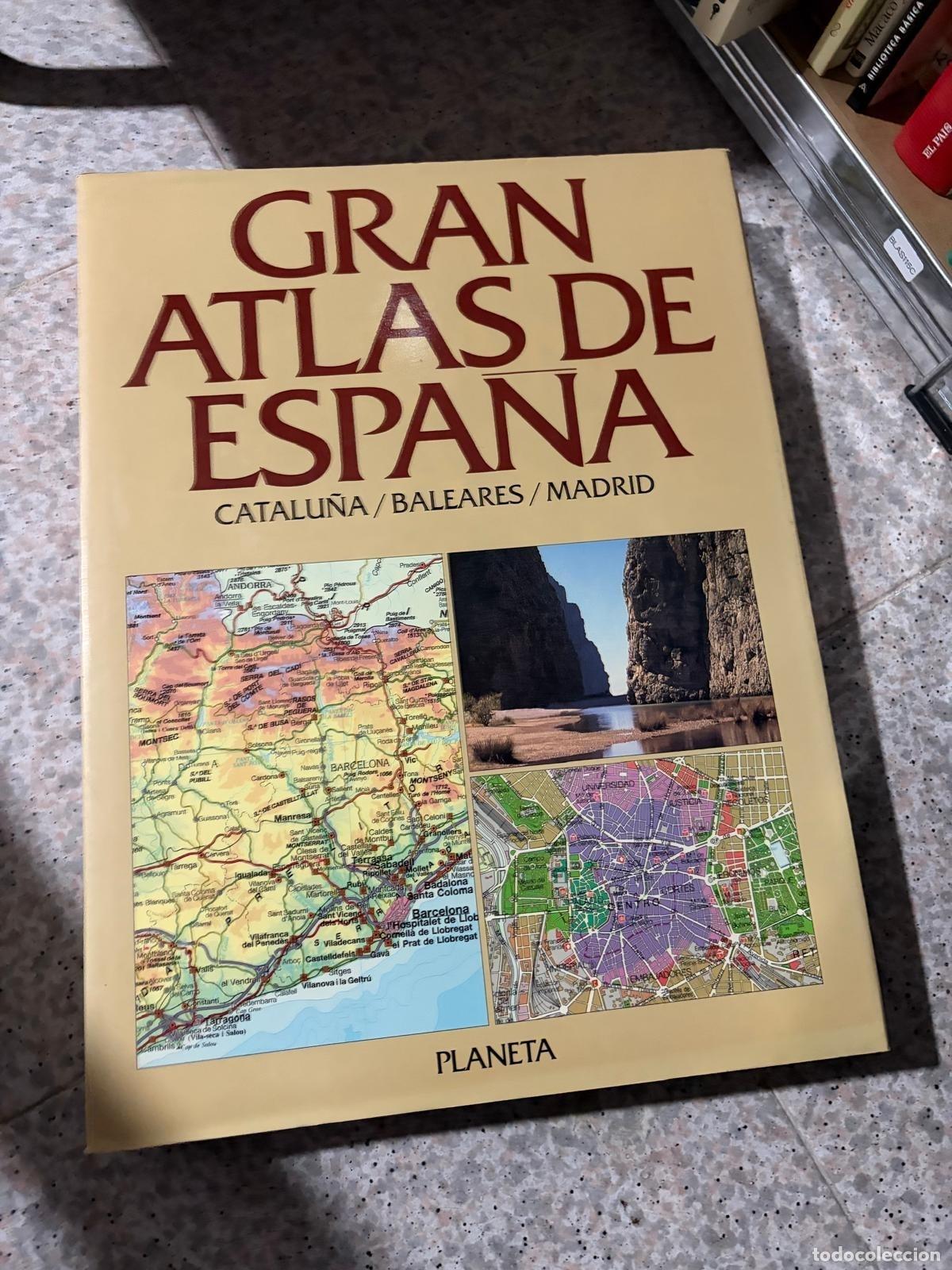Libros de segunda mano: BLAS115C Gran Atlas de Espa&ntilde;a: Catalu&ntilde;a, Baleares y Madrid Planeta