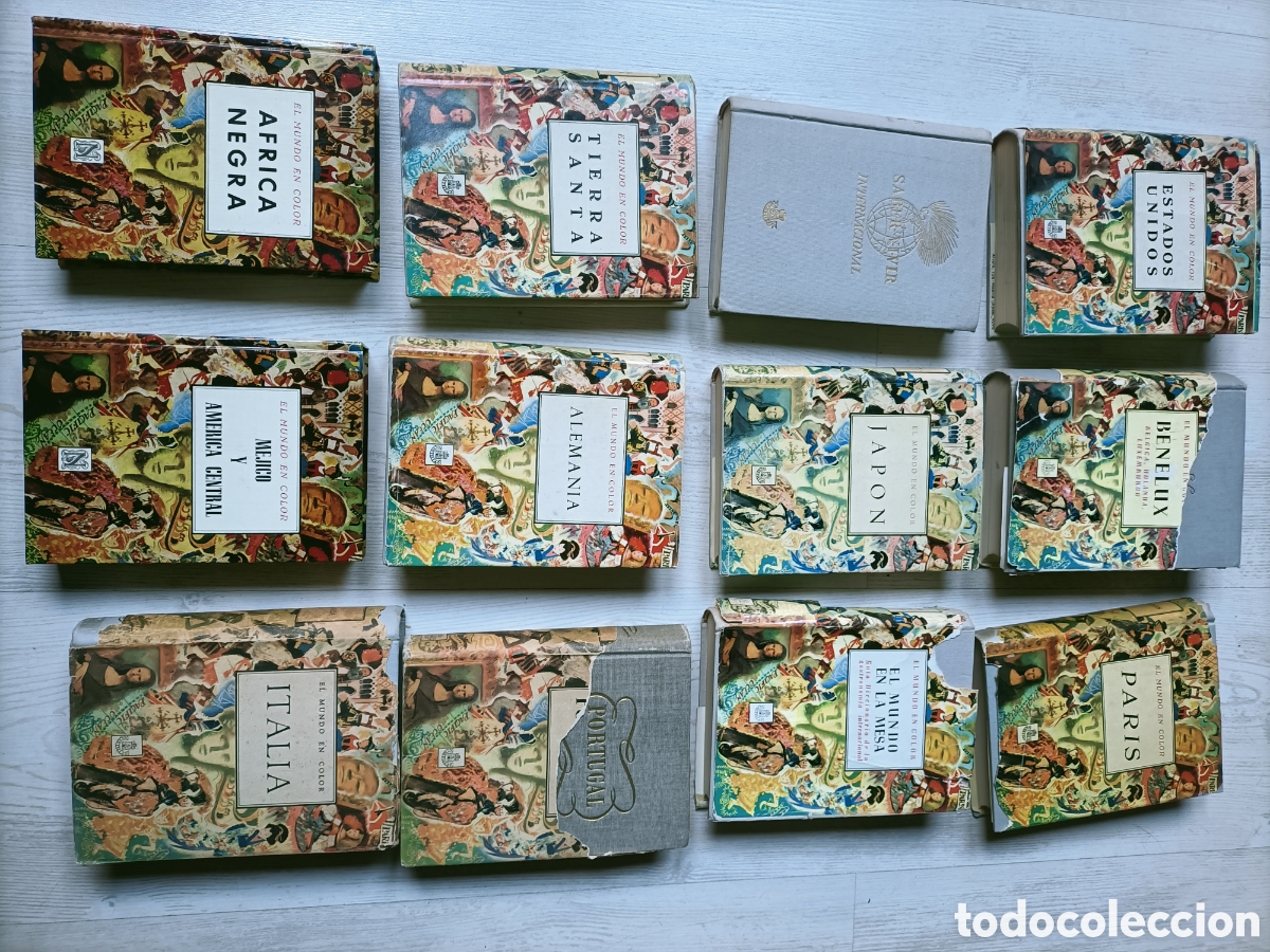 Libros de segunda mano: Lote de 12 Gu&iacute;as El mundo en color. &Aacute;frica negra Estados Unidos Portugal.. Alemania Par&iacute;s