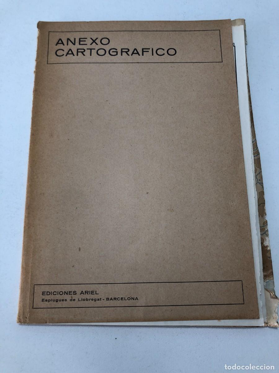 Libros de segunda mano: Anexo cartogr&aacute;fico Geograf&iacute;a Regional de Espa&ntilde;a Ariel mapas desplegables