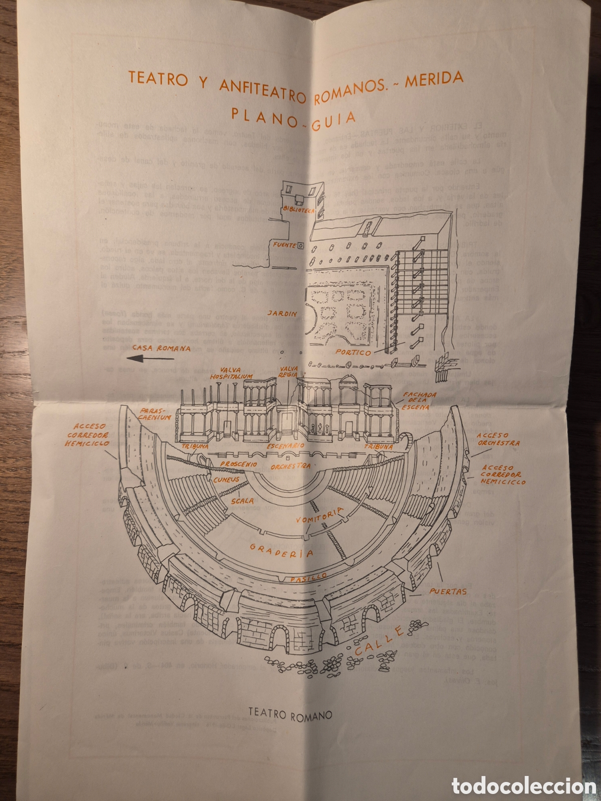 Livros em segunda m&atilde;o: FOLLETO GUIA ANFITEATRO DE MERIDA 1976