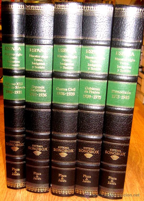 Gebrauchte B&uuml;cher: ESPA&Ntilde;A NUESTRO SIGLO TEXTO, IM&Aacute;GENES Y SONIDO PLAZA&JAN&Eacute;S A&Ntilde;O 1989 5 TOMOS COMPLETA