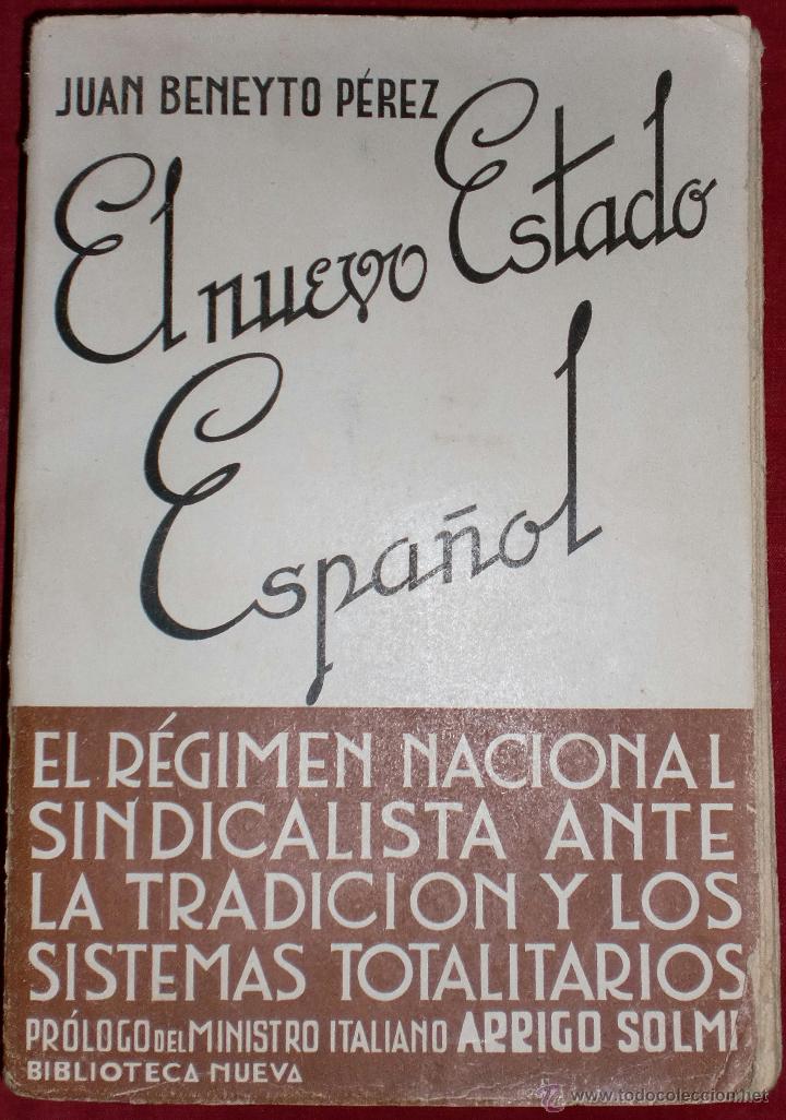 Second hand books: libro el Nuevo estado espa&ntilde;ol 1939