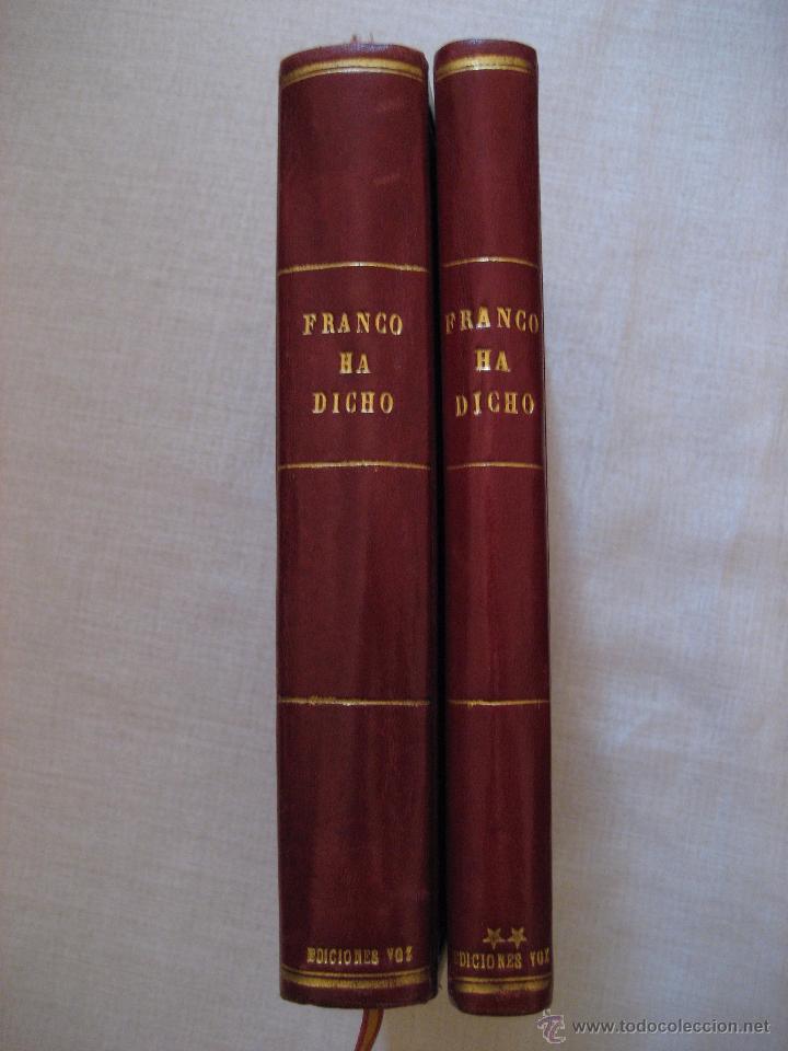 Libros de segunda mano: FRANCO HA DICHO - EDICIONES VOZ 1948 (EDICI&Oacute;N NUMERADA) - DOS TOMOS. - Foto 1