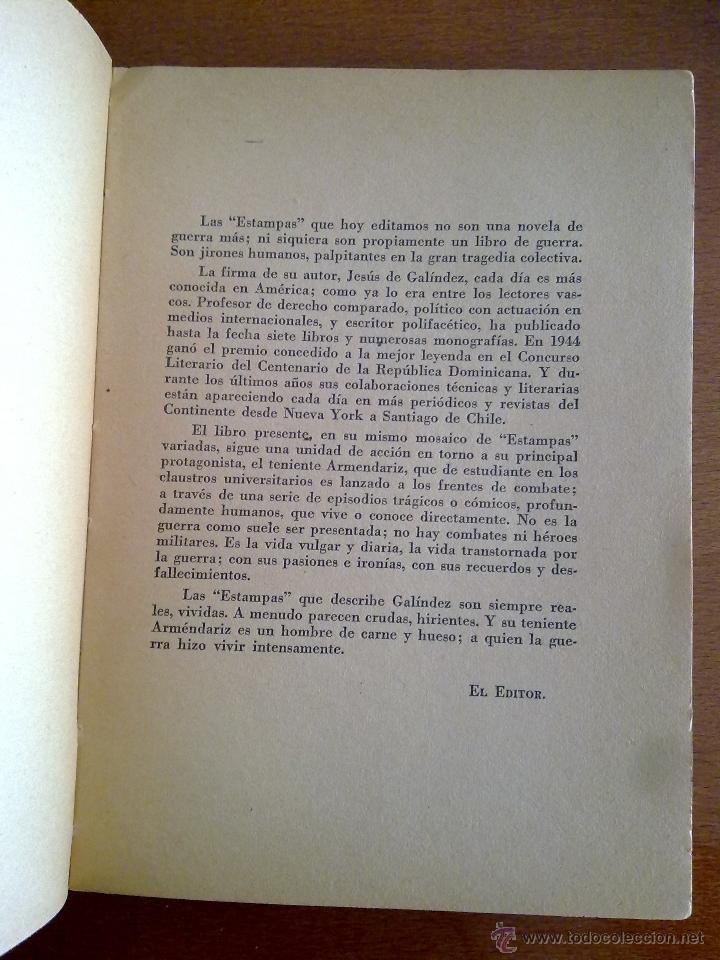 Libros de segunda mano: ESTAMPAS DE LA GUERRA, JES&Uacute;S DE GAL&Iacute;NDEZ - Foto 2