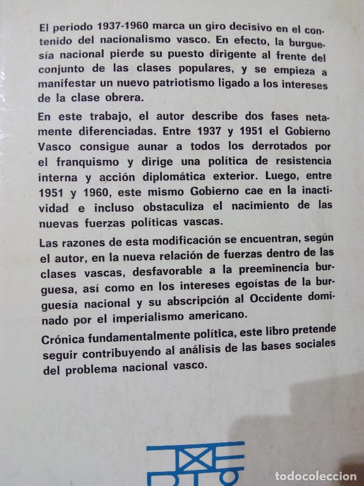 Libros de segunda mano: Libro El nacionalismo Vasco en el exilio - Foto 2