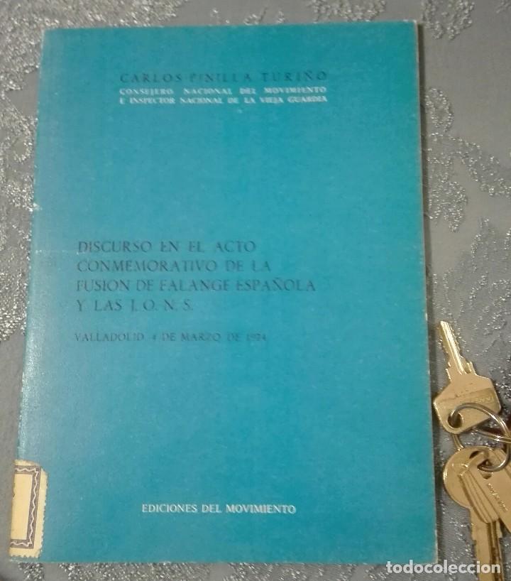 Gebrauchte B&uuml;cher: Discurso en el acto conmemorativo de la fusi&oacute;n de Falange Espa&ntilde;ola y las J.O.N.S.