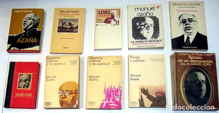 Second hand books: LOTE DE DIEZ LIBROS SOBRE LA FIGURA DE MANUEL AZA&Ntilde;A
