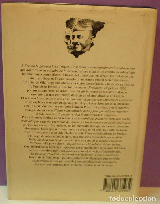 Libros de segunda mano: El Sable del Caudillo - Jos&eacute; Luis de Vilallonga - Foto 2