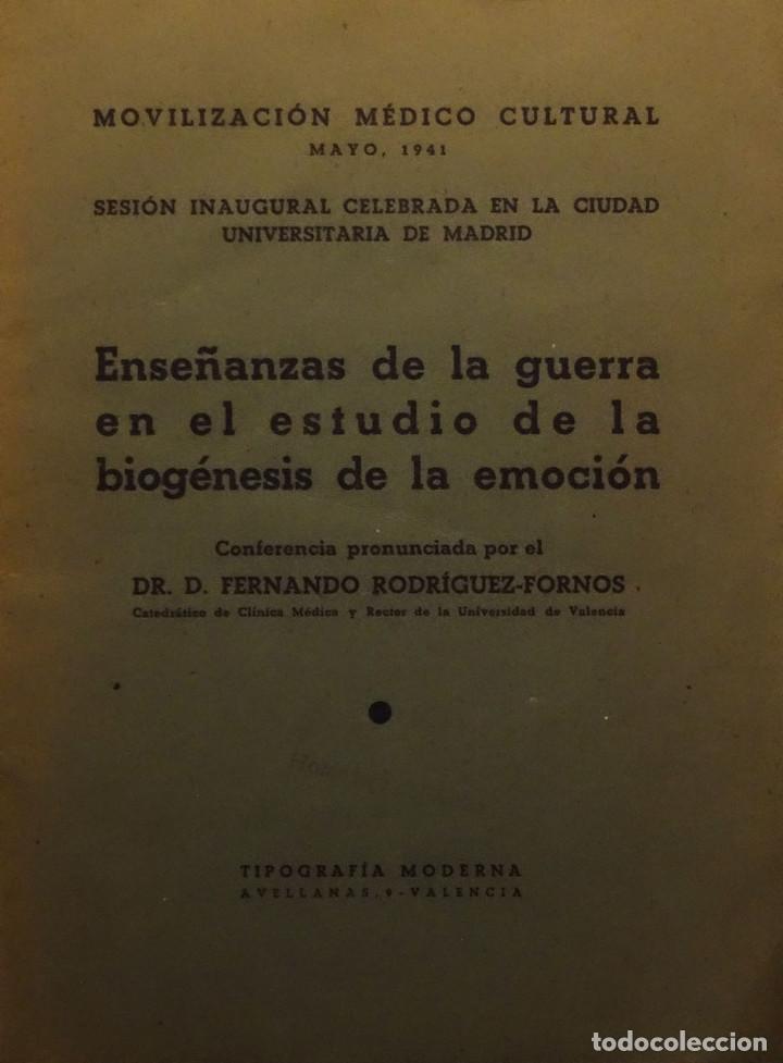 Gebrauchte B&uuml;cher: ENSE&Ntilde;ANZAS DE LA GUERRA EN EL ESTUDIO DE LA BIOG&Eacute;NESIS DE LA EMOCI&Oacute;N - Fernando RODRIGUEZ-FORNOS