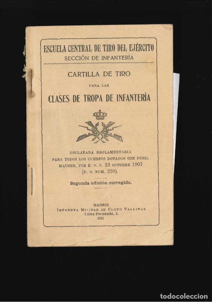 Second hand books: ESCUELA CENTRAL DE TIRO DEL EJERCITO CLASES DE TROPA 1911