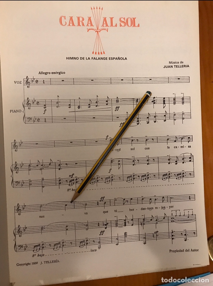 Cara al sol, himno de la falange española, edic - Vendido en Subasta -  132043279