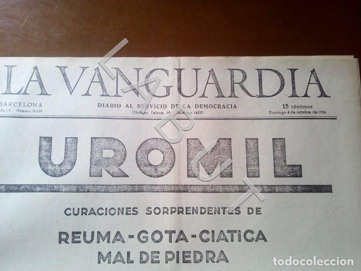 Gebrauchte B&uuml;cher: LA VANGUARDIA 4 OCTUBRE 1936 GUERRA CIVIL FACSIMIL X12