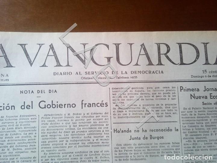 Gebrauchte B&uuml;cher: LA VANGUARDIA 6 DICIEMBRE 1936 GUERRA CIVIL FACSIMIL X12