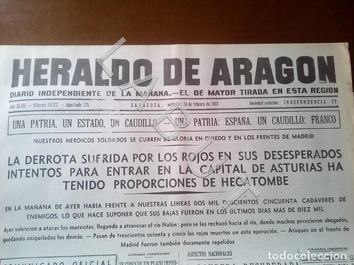 Gebrauchte B&uuml;cher: HERALDO DE ARAGON 24 FEBRERO 1937 GUERRA CIVIL FACSIMIL X12