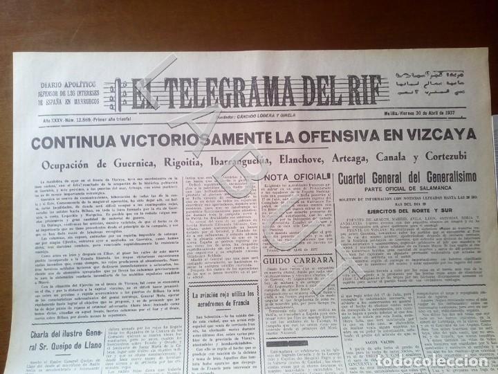Gebrauchte B&uuml;cher: EL TELEGRAMA DEL RIF 30 ABRIL 1937 GUERRA CIVIL FACSIMIL X12