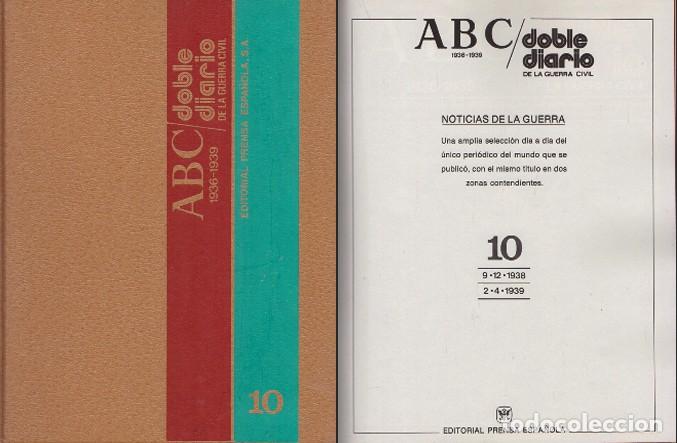 Gebrauchte B&uuml;cher: ABC DOBLE DIARIO DE LA GUERRA CIVIL 1936-1939. TOMO 10 FASCICULO 73 - 80 - A-GCV-2207