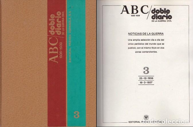 Gebrauchte B&uuml;cher: ABC DOBLE DIARIO DE LA GUERRA CIVIL 1936-1939. TOMO 3 FASCICULO 17 - 24 - A-GCV-2210