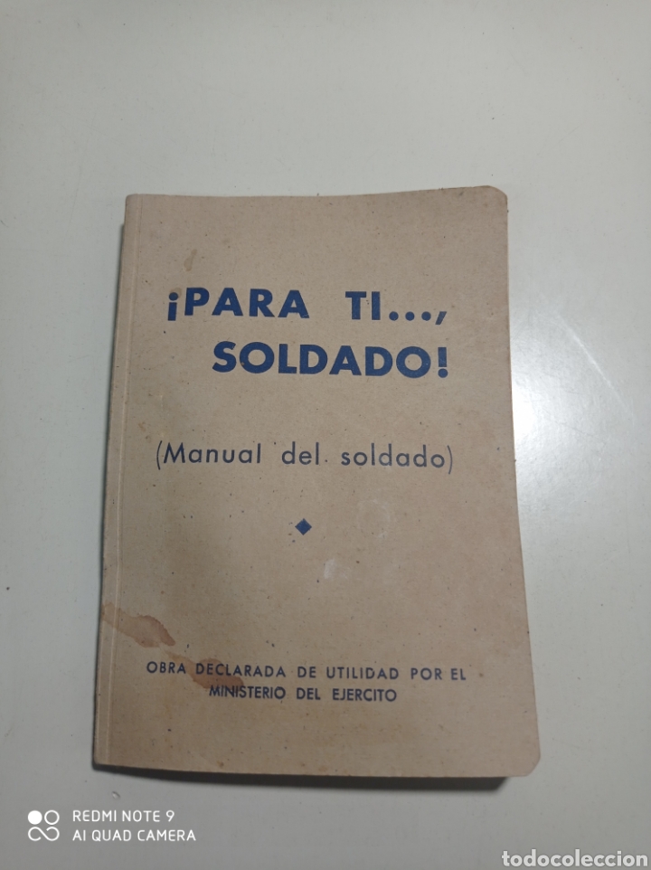 Libri di seconda mano: Antiguo libro manual del soldado, titulado Para ti Soldado. A&ntilde;o 1944.