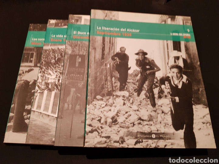 Libri di seconda mano: Lote 4 tomos La guerra civil espa&ntilde;ola mes a mes. Biblioteca El mundo. N&uacute;mero 5, 8, 9 y 13