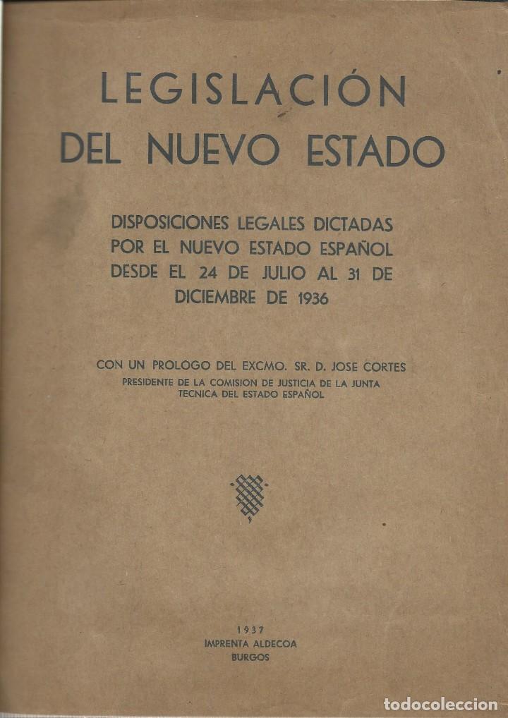 Gebrauchte B&uuml;cher: Nueva legislaci&oacute;n , Franquismo.a partir de Julio de 1936. VI vol&uacute;menes. Burgos 1937