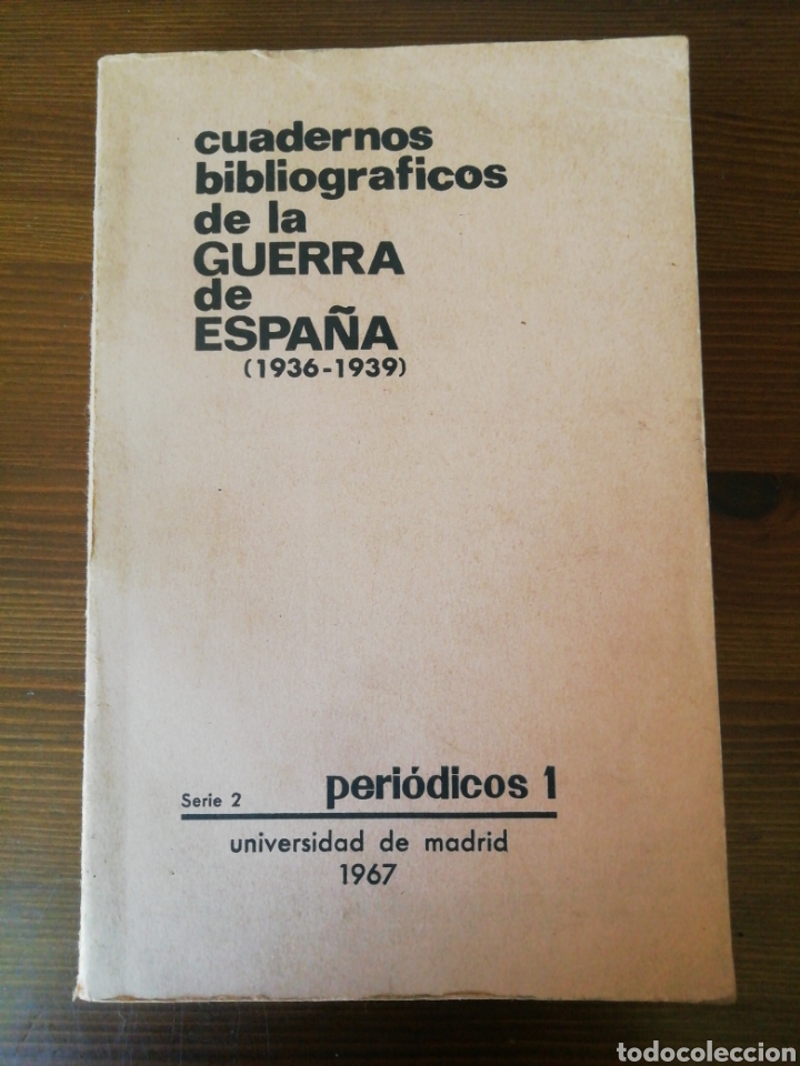 Gebrauchte B&uuml;cher: CUADERNOS BIBLIOGRAFICOS DE LA GUERRA DE ESPA&Ntilde;A 1936-1939