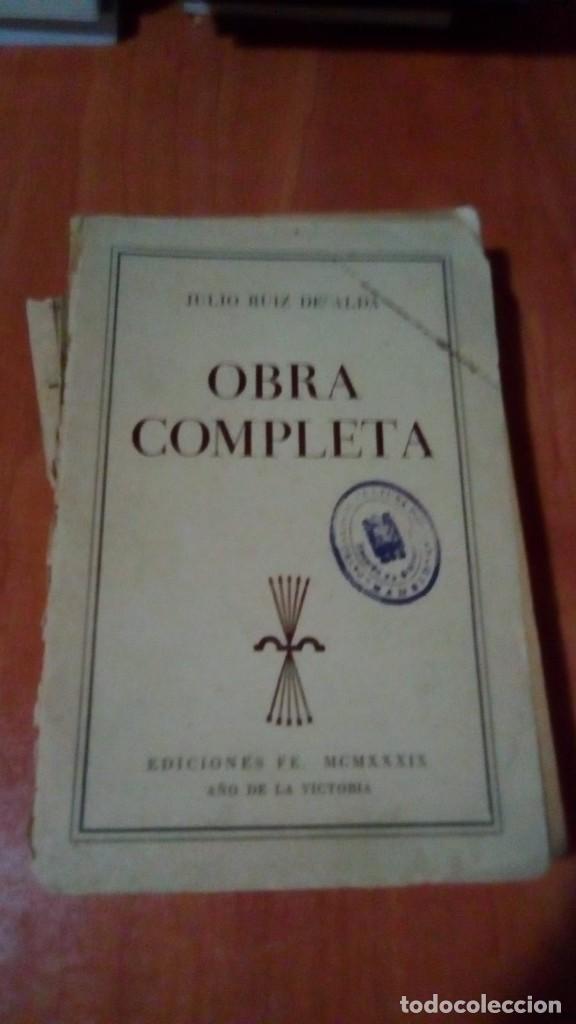 Libros de segunda mano: OBRA COMPLETA DE JULIO RUIZ DE ALDA. - Foto 1