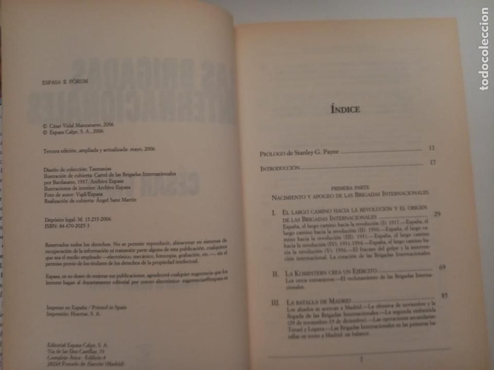 Libros de segunda mano: LAS BRIGADAS INTERNACIONALES, C&Eacute;SAR VIDAL - Foto 2