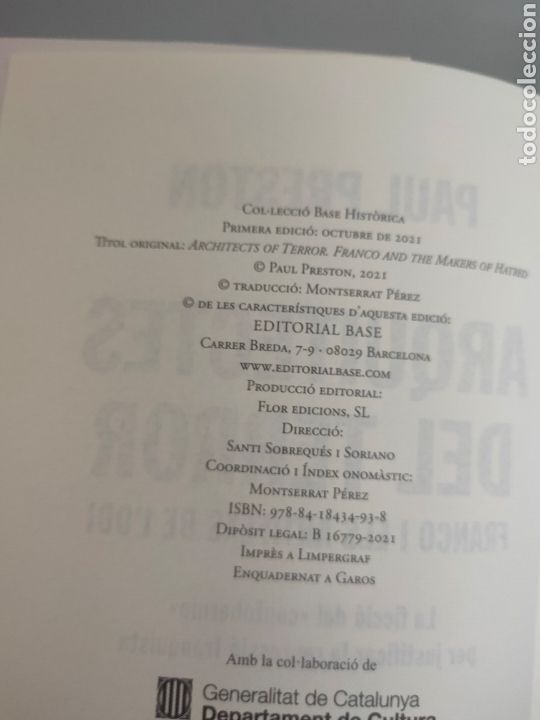 Libros de segunda mano: LIBRO PAUL PRESTON ARQUITECTES DEL TERROR 2021 EDIT. BASE - Foto 7