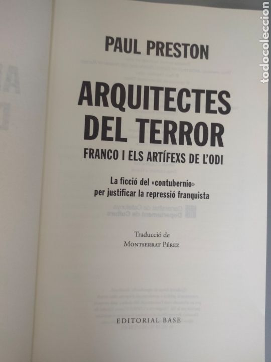 Libros de segunda mano: LIBRO PAUL PRESTON ARQUITECTES DEL TERROR 2021 EDIT. BASE - Foto 8